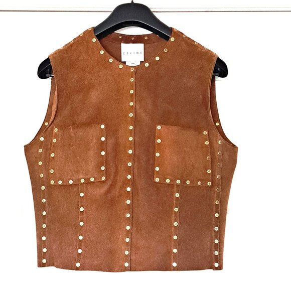 Celine Suede Studded Vest